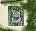 Korat Cat By The Christmas Tree Porcelain Ornament Christmas Tree Hanging Decorations For Home Christmas Holiday, Rectangle, Gift, Multicolor_maomaolike.com