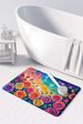 Roses In Color Memory Foam Kitchen Mat Machine Washable Anti-Fatigue Mat Cushion Comfort Bath Mat Or Kitchen Rug_maomaolike.com