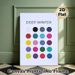 Deep Winter Color Palette Painting Poster, Vibrant Minimalist Color Dot Poster, Practical Color Reference Ideal For Home Studio, Fashion Workspace_maomaolike.com