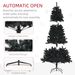 7.5 Ft Tall Artificial Christmas Tree, Unlit Xmas Tree With 1346 Branch Tips, Auto Open, Steel Base, Holiday Décor For Home Office, Black_maomaolike.com