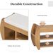 Retro Multifunctional Storage Bench With Cushion And Curved Side Panel For Entrance And Living Room_maomaolike.com