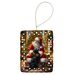Labrador Retriever And Santa Claus Porcelain Ornament Christmas Tree Hanging Decorations For Home Christmas Holiday, Rectangle, Gift, Multicolor_maomaolike.com