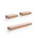 Floating Shelves 23.62" Wall Mounted Wood Shelves For Bathroom, Bedroom, Living Room, Kitchen, Hanging Shelf For Books/Storage/Decor With Invisible Brackets, Maple_maomaolike.com