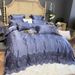 Precision Silk Cotton Satin Four-Piece French Lace Bedding Gray Purple Bed Cover Eight-Piece Set_maomaolike.com
