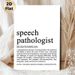 Speech Pathologist Definition Painting Poster, Minimalist Typographic Text Poster, Meaningful Tribute To Speech Professionals, Ideal For Clinic And_maomaolike.com