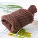Zhuoxinder 1 Pair Winter Men Women Knitting Touch-screen Non-slip Gloves Warmer Mittens-Black_maomaolike.com