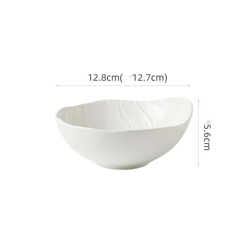 Ceramic Soup Large Rice Household Fruit Salad Snail Noodle High-Value Breakfast Oatmeal Bowl_maomaolike.com