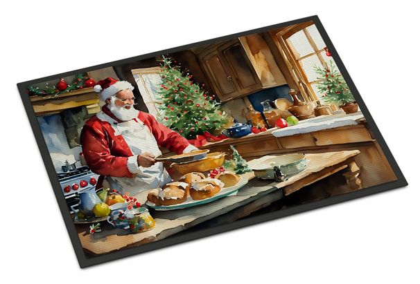 Cookies With Santa Claus Weihnachtsmann Doormat Front Door Mat Indoor Outdoor Rugs For Entryway, Non Slip Washable Low Pile, 24H X 36W_maomaolike.com
