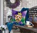 Norfolk Terrier King Of Mardi Gras Throw Pillow Machine Washable, Indoor Outdoor Decorative Pillow For Couch, Bed Or Patio, 18Hx18W_maomaolike.com