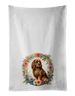 Sussex Spaniel And Flowers Kitchen Towel Set Of 2 White Dish Towels Decorative Bathroom Hand Towel For Hand, Face, Hair, Yoga, Tea, Dishcloth, 19 X 28", White_maomaolike.com