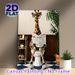Funny Giraffe Painting Poster, Whimsical Cartoon Style Poster, Playful Bespectacled Giraffe-on-toilet Reading Newspaper Design, Brings Lighthearted_maomaolike.com