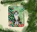 Manx Cat By The Christmas Tree Porcelain Ornament Christmas Tree Hanging Decorations For Home Christmas Holiday, Rectangle, Gift, Multicolor_maomaolike.com