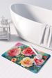 Oklahoma Roses In Watercolor Memory Foam Kitchen Mat Machine Washable Anti-Fatigue Mat Cushion Comfort Bath Mat Or Kitchen Rug_maomaolike.com