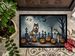 Akita Spooky Halloween Doormat Front Door Mat Indoor Outdoor Rugs For Entryway, Non Slip Washable Low Pile, 24H X 36W_maomaolike.com