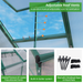 Newly Marketed Gain Height Windproofaluminum Greenhouse 6x10 FT Polycarbonate Greenhouse Raised Base And Anchor Aluminum Heavy Duty Walk-in Greenhouses For Outdoor Backyard In All Season_maomaolike.com