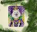 American Eskimo King Of Mardi Gras Porcelain Ornament Christmas Tree Hanging Decorations For Home Christmas Holiday, Rectangle, Gift, Multicolor_maomaolike.com