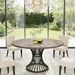 Round Dining Table For 4-6, 47" Farmhouse Circle Kitchen Table_maomaolike.com