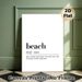 Beach Definition Painting Poster, Minimalist Typographic Text Poster, Offers A Tranquil Vibe, Ideal For Bedroom, Living Room Or Coastal-themed Spaces_maomaolike.com