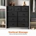 Dresser For Bedroom With 9 Fabric Storage Drawer Wardrobe Tall Chest Organizer Closet Adult Kids Clothes Cabinet Furniture_maomaolike.com