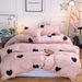 Soft Fiber Printed Floral Three Piece Bedding Set Duvet Quilt Cover_maomaolike.com