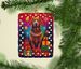 Chesapeake Bay Retriever Holiday Christmas Porcelain Ornament Christmas Tree Hanging Decorations For Home Christmas Holiday, Rectangle, Gift, Multicolor_maomaolike.com