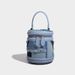 Niche Design Denim Patchwork Stylish Bucket 2026 New Casual Trendy Versatile Handbag Crossbody Small Bag_maomaolike.com