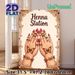 Henna Station Painting Poster, Exquisite Ethnic Style Poster, Intricate Butterfly Henna Hand Art, Functional Sign For Henna Service Stations, Suitable_maomaolike.com