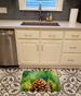 Maine White Pine Cone And Tassels In Watercolor Memory Foam Kitchen Mat Machine Washable Anti-Fatigue Mat Cushion Comfort Bath Mat Or Kitchen Rug_maomaolike.com