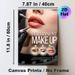 Permanent Makeup Painting Poster, Realistic Professional Cosmetic Procedure Scene Poster, Clear Display Of Lip, Brow & Eye Permanent Makeup Services_maomaolike.com