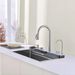 Pull-out Facuet Single Bowl Sink Kitchen Vegetable Sink 304 Whale Waterfall Sink Dish Sink Household Vegetable Washing Basin_maomaolike.com