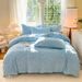 Thickened Taffeta Single Winter Warm Double-Sided Quilt Cover Milk Velvet Fleece Three-Piece Set Factory Wholesale_maomaolike.com