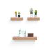 Floating Shelves 23.62" Wall Mounted Wood Shelves For Bathroom, Bedroom, Living Room, Kitchen, Hanging Shelf For Books/Storage/Decor With Invisible Brackets, Maple_maomaolike.com