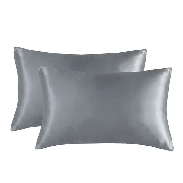 Home & Garden Striped Silky Satin Pillowcase Without Filler For Queen/King_maomaolike.com