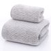 Micro Fiber Antibacterial Bamboo Charcoal Fiber Bath Towel Set Water Absorbent Quick Drying Large Towel Thickened Striped Beach Wrap_maomaolike.com
