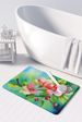 Arkansas Blossom In Watercolor Memory Foam Kitchen Mat Machine Washable Anti-Fatigue Mat Cushion Comfort Bath Mat Or Kitchen Rug_maomaolike.com
