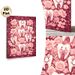 Cartoon Tooth & Rose Themed Painting Poster, Pastel Pink Cute Smiling Teeth With Bows & Floral Poster, Charming Dental-themed Decor Ideal For Dental_maomaolike.com