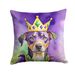 Catahoula King Of Mardi Gras Throw Pillow Machine Washable, Indoor Outdoor Decorative Pillow For Couch, Bed Or Patio, 14Hx14W_maomaolike.com