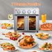 29.5 QT Air Fryer Convection Toaster Oven, French Door, 6 Slices, 1700W, Multifunction Oven, Air Fryer, Toast, Grill, Defrost, Bake, Time And Temperature Controls, Silver, Resale Prohibited_maomaolike.com