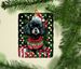 Poodle Christmas Porcelain Ornament Christmas Tree Hanging Decorations For Home Christmas Holiday, Rectangle, Gift, Multicolor_maomaolike.com