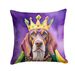 American English Coonhound King Of Mardi Gras Throw Pillow Machine Washable, Indoor Outdoor Decorative Pillow For Couch, Bed Or Patio, 14Hx14W_maomaolike.com