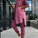Women's Clothing new fashion casual hooded fleece sweatshirt jacket two piece set for women_maomaolike.com