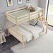 Twin Over Full Bunk Bed With Ladder,Wooden Bunk Bed With High Guardrail And Ladder For Kids, Teens, Dorm Rooms, And Guest Rooms,No Box Spring Needed,Natural_maomaolike.com