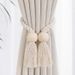 Natural Wood Magnetic Snap Ring Decorative Creative Tassel Rope Nordic Ins Tie Curtain Buckle_maomaolike.com