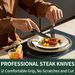 24-Piece Black Silverware Set with Steak Knives, Black Flatware Set for 4, Food-Grade Stainless Steel Tableware Cutlery Set,_maomaolike.com