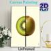 Kiwi Fruit Painting Poster, Fresh Vibrant Split Design Poster, Half Sliced & Whole Kiwi Artwork, Eye-catching Wall Decor Ideal For Kitchen, Dining_maomaolike.com