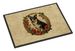 Lancashire Heeler Christmas Flowers Doormat Front Door Mat Indoor Outdoor Rugs For Entryway, Non Slip Washable Low Pile, 24H X 36W_maomaolike.com