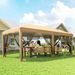 10' X 20' Pop Up Canopy Tent With Netting, Heavy Duty Instant Sun Shelter, Large Tents For Parties With Carry Bag For Outdoor, Garden, Patio, Beige_maomaolike.com