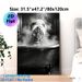 Leopard In Bathtub Painting Poster, Monochrome Retro Style Poster, Whimsical Steam-filled Design Brings Playful Touch For Bathroom Decor_maomaolike.com