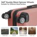 3-Piece Lightweight ABS Hardshell Luggage Set (20", 24", 26") In Rice Brown With Spinner Wheels, TSA Lock, And Adjustable Telescopic Handle - Durable Travel Suitcases_maomaolike.com