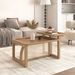 Modern 2 Piece Nesting Rattan Wood+ MDF Coffee Table Set In Natural_maomaolike.com